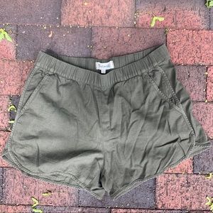 Madewell army green shorts
